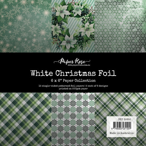 PAPER ROSE PAPER 6 X 6 PAPER PAD I WHITE CHRISTMAS FOIL- 32652