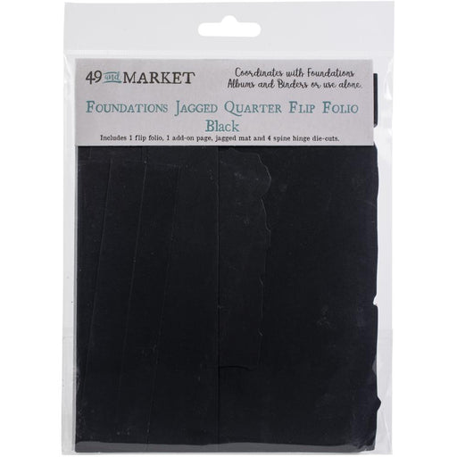 49 AND MARKET FOUNDATION JAGGED QUARTER FLIP FOLIO BLACK - FA34840