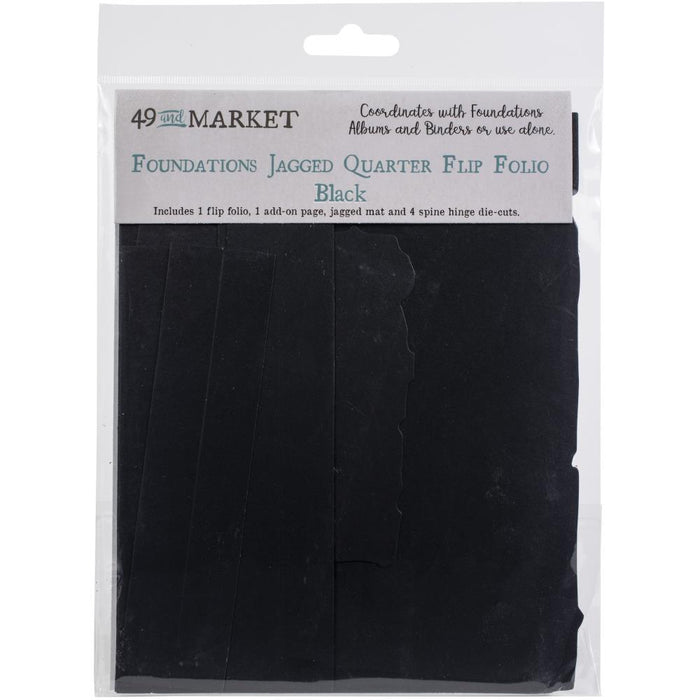 49 AND MARKET FOUNDATION JAGGED QUARTER FLIP FOLIO BLACK - FA34840