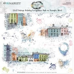 49 AND MARKET VINTAGE ARTISTRY EVERYWHERE 12 X 12 RUB ON - VAE-40674