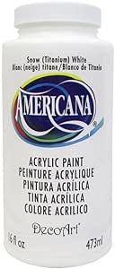 DECOART AMERICANA ACRYLIC PAINT SNOW WHITE 16OZ -DA01-65