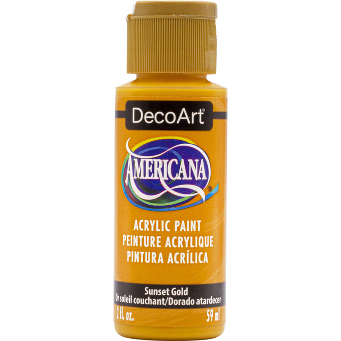 DECOART AMERICANA ACRYLIC PAINT 2OZ -SUNSET GOLD-DA405