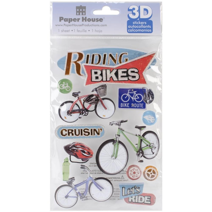 PAPER HOUSE 3D STICKER RIDING BIKES - STDM0155