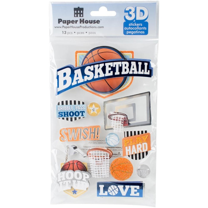 PAPER HOUSE 3D STICKER BASKTBALL - STDM0261