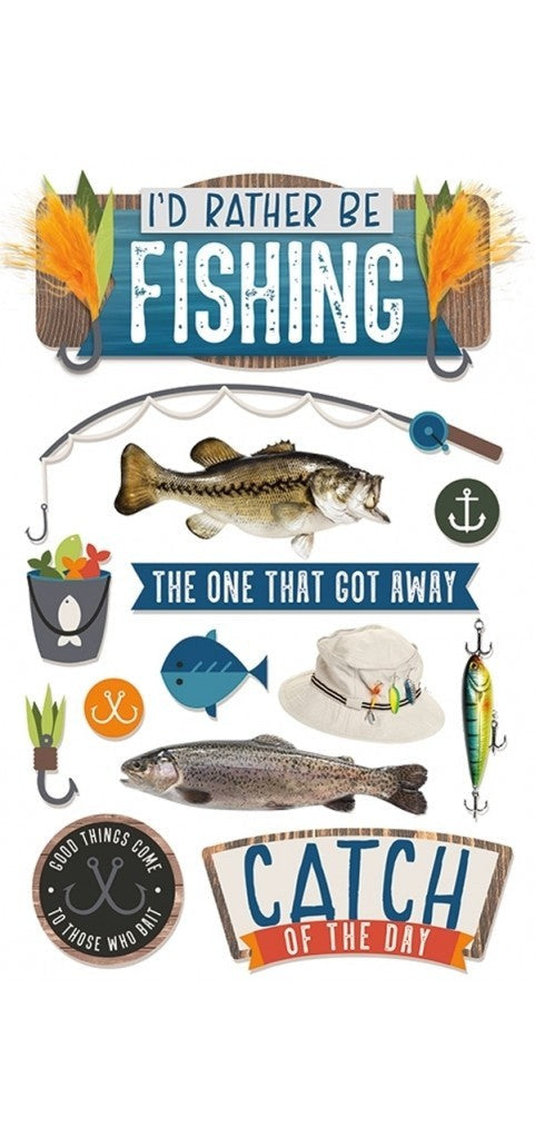 PAPER HOUSE 3D STICKER BE FISHING - STDM0289