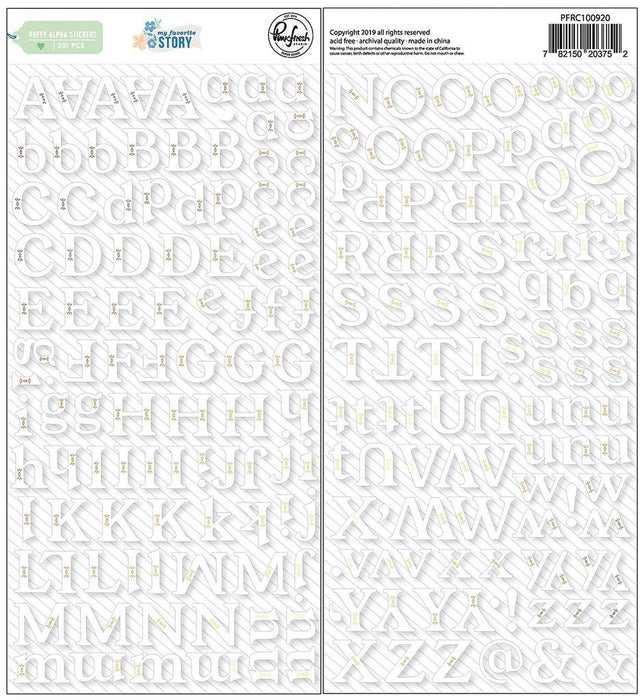 PINKFRESH MY FAVOURITE STORY PUFFY ALPHA STICKERS - PFRC100920