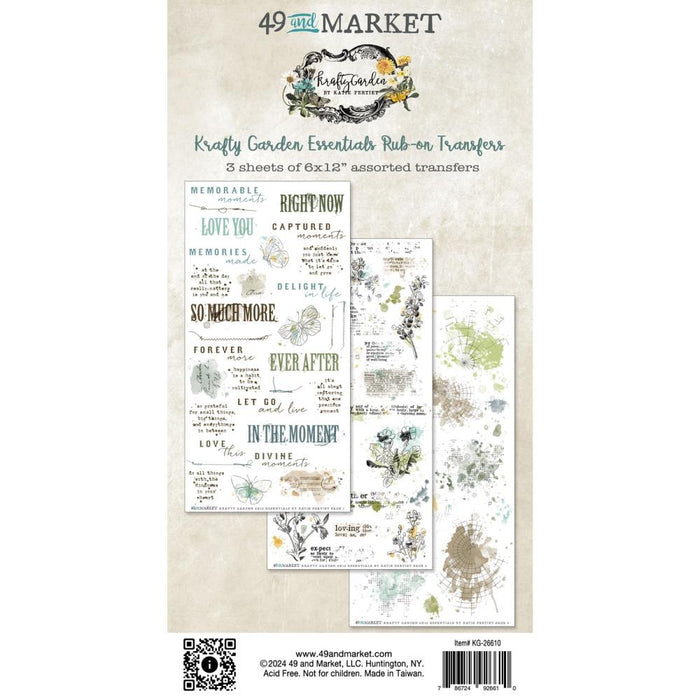 49 AND MARKET KRAFTY GARDEN  ESSENTIALS  RUB ON TRANSFERS - KG-26610