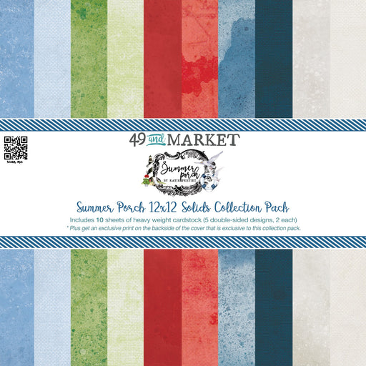 49 AND MARKET SUMMER PORCH 12X12 SOLID PAPER PACK SP-27556