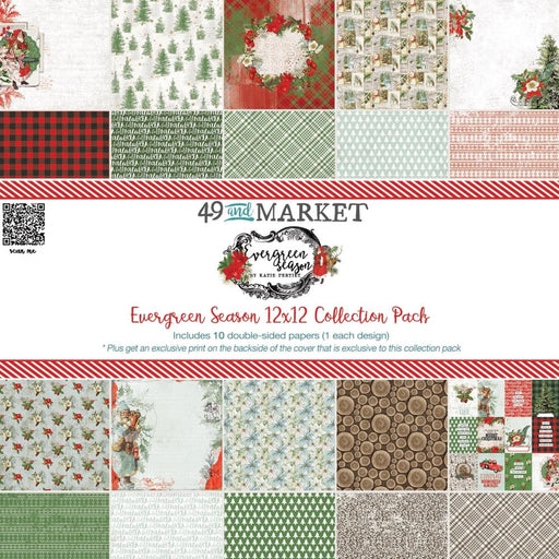 49 AND MARKET EVERGREEN SEASON 12X12 PACK- COLLECTION -ES-28256