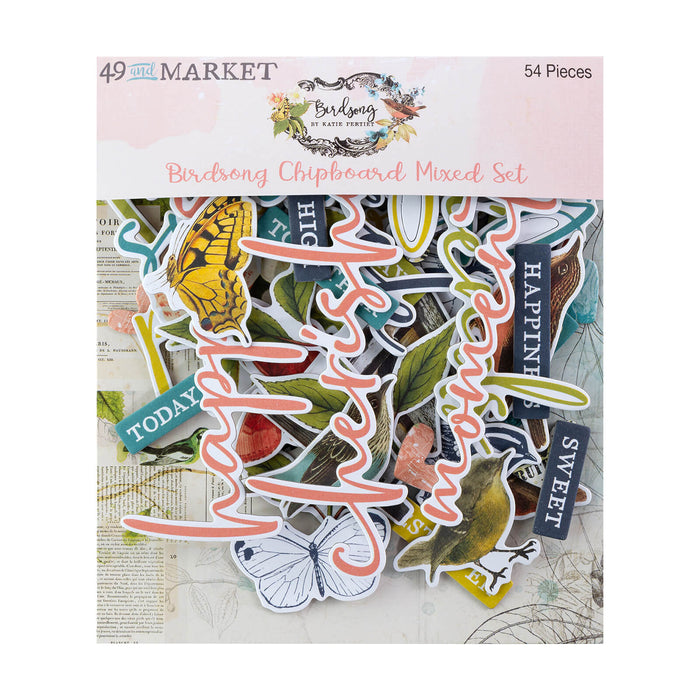 49 AND MARKET BIRDSONG COLLECTION MIXED CHIPBOARD -BSK-29536