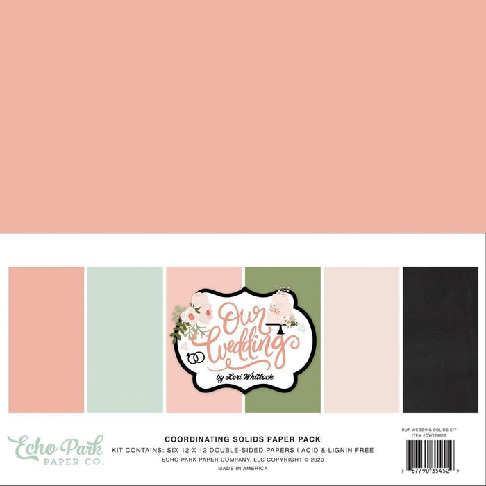 ECHO PARK 12 X 12 SOLIDS PAPER PAD OUR WEDDING - OW224015