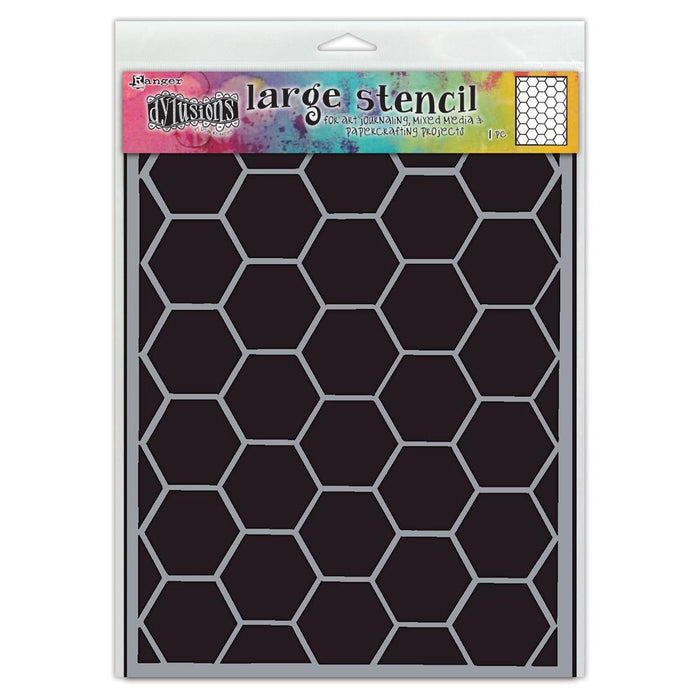 DYLUSIONS STENCIL LARGE HEXICOMB - DYS85058