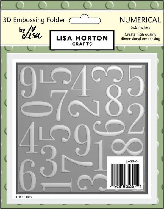 NUMERICAL 6X6 3D EMBOSSING FOLDER - LHCEF008