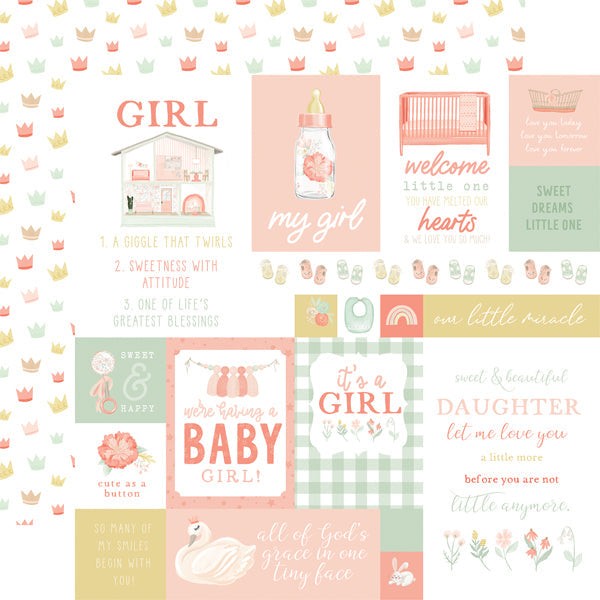 ECHO PARK 12X12 ITS A GIRL MULTI JOURNALING CARDS - IAG277005