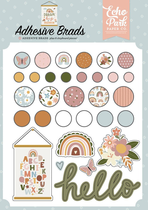 ECHO PARK DREAM BIG LITTLE GIRL CHIPBOARD ACCENTS - DBG305021