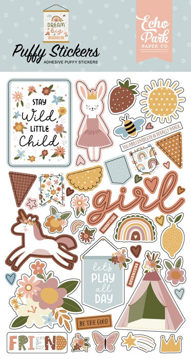 ECHO PARK DREAM BIG LITTLE GIRL PUFFY STICKERS - DBG305066