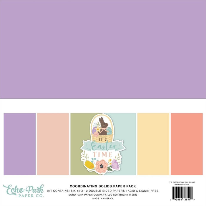 ECHO PARK COLLECTION -EASTER TIME 12X12 PAPER PACK SOLIDS - IET300015