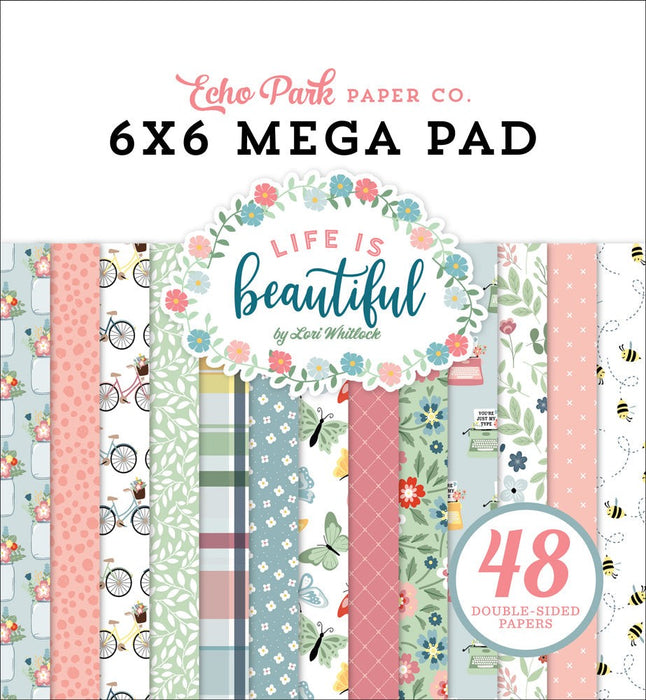 ECHO PARK COLLECTION LIFE IS BEAUTIFUL 6X6 MEGAPAPER PAD - LIB309031