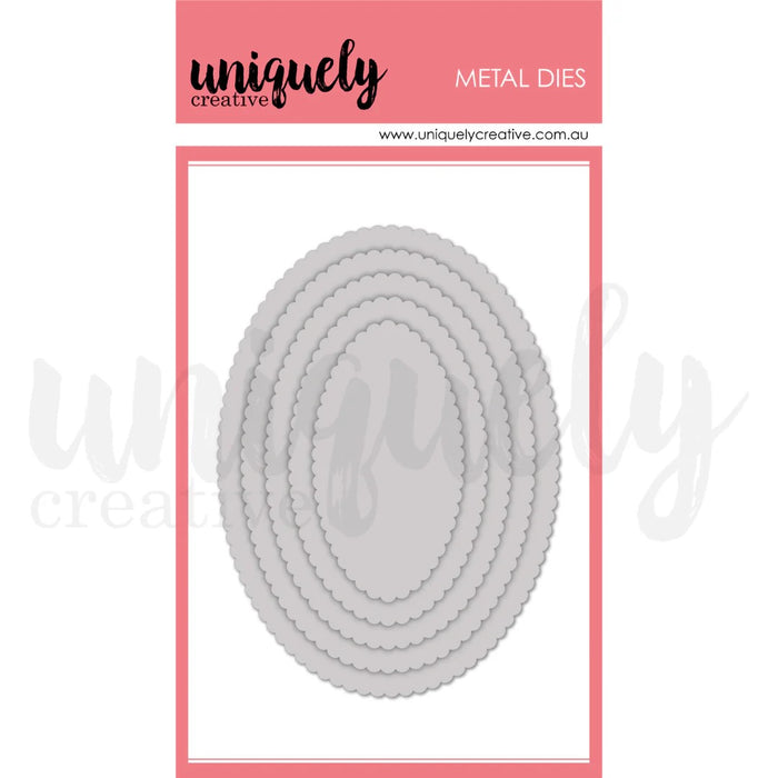 UNIQUELY CREATIVE DIE SCALLOPED NESTING OVAL  - UCD2065