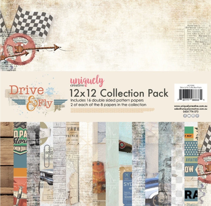 UNIQUELY CREATIVE 12 X 12 PAPER DRIVE& FLY COLLECTION PACK - UCP2250