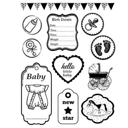 STAMPERIA RUBBER STAMP 14CM X 18CM BABY - WTKCC23