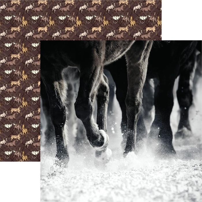 REMINISCE 12 X 12 PAPER HORSE PLAY RUNNING WILD - HOP-004