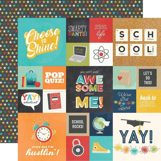 SIMPLE STORIES SCHOOL LIFE 12 X 12 PAPER 2 X 2/4X4 ELEMENTS - SS14912
