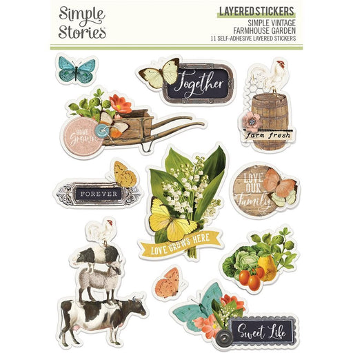 SIMPLE STORIES VINTAGE FARMHOUSE LAYERED STICKERS - SS15026