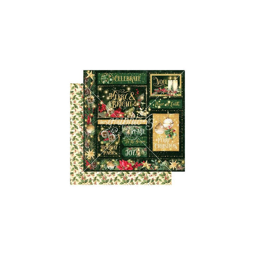 GRAPHIC 45 MERRY AND BRIGHT COLLECTION 12X12 MERRY BRGHT PAPER -G0545029