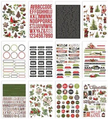 SIMPLE STORIES VINTAGE XMAS LODGE STICKER BOOK - SS18424