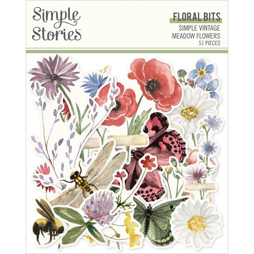 SIMPLE STORIES VINTAGE MEADOWS FLOWER FLORALBITS - SS22623