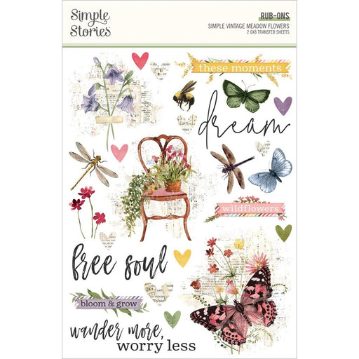 SIMPLE STORIES VINTAGE MEADOWS FLOWER RUN ONS  - SS22630