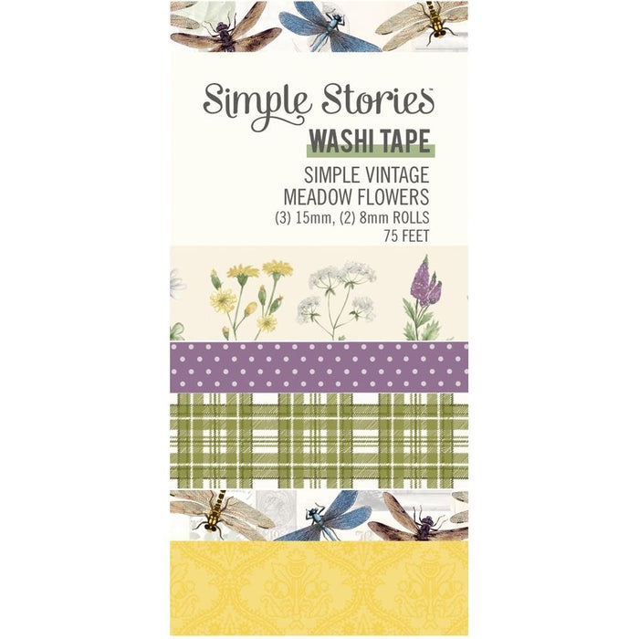 SIMPLE STORIES VINTAGE MEADOWS FLOWER WASHI TAPE - SS22633