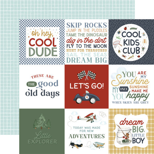 CARTA BELLA 12 X 2 PAPER MY BOY 4X4 JOURNALING CARDS- CBB419006