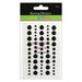 EYELET OUTLET ADHESIVE BACK ENAMEL DOTS 60/PKG-BLACK - EN60   E8E