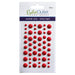 EYELET OUTLET ADHESIVE BACK ENAMEL DOTS 54/PKG-MATTE RED - EN54  E21C