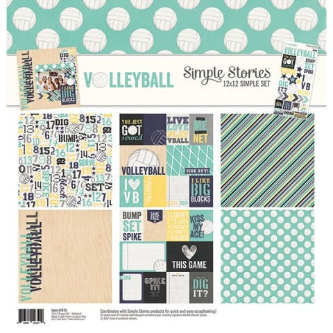 SIMPLE STORIES 12 X 12 VOLLEYBALL COLLECTION KIT - SS7875