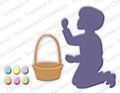 IMPRESSION OBSESSION DIE BOY WITH EASTER BASKET - DIE261G