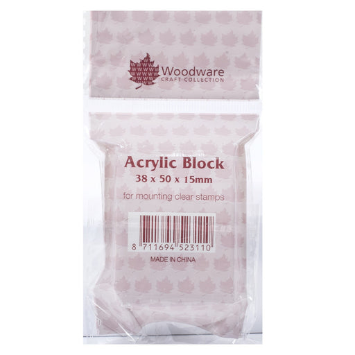 WOODWARE ACRYLIC BLOCK38 X 50 X 15MM - WW2311