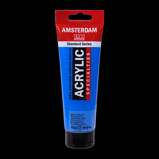 AMSTERDAM ACRYLICS PAINT 120ML METALLIC BLUE AP834