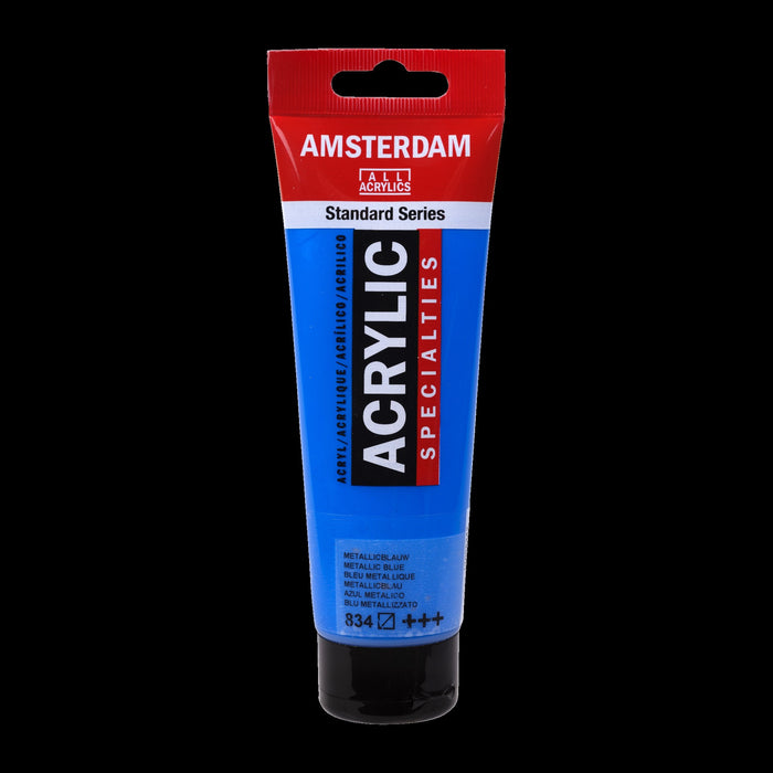 AMSTERDAM ACRYLICS PAINT 120ML METALLIC BLUE AP834