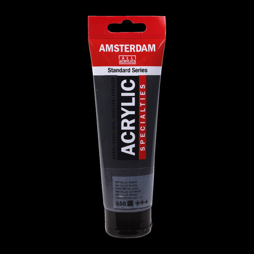 AMSTERDAM ACRYLICS PAINT 120ML METALLIC BLACK AP850