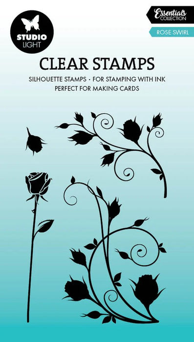 STUDIO LIGHT CLEAR STAMPS ROSE SWIRL - SL-ES-STAMP705 