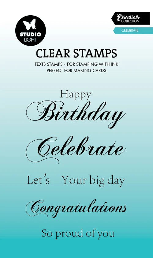 STUDIO LIGHT CLEAR STAMPS CELEBRATE - SL-ES-STAMP744