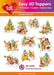 HEARTY CRAFTS EASY 3D TOPPERS CHRISTMAS MOOSES - HC10141