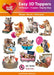 HEARTY CRAFTS EASY 3D TOPPERS CUTE CATS - HC10781