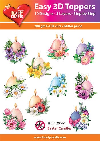 HEARTY CRAFTS EASY 3D TOPPERS EASTER CANDLES - HC12997