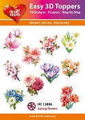 HEARTY CRAFTS EASY 3D TOPPERS SPRING FLOWERS- HC13806