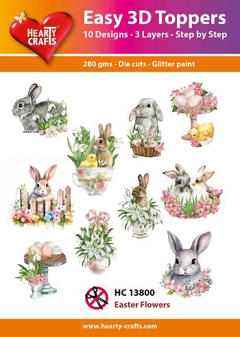 HEARTY CRAFTS EASY 3D TOPPERS EASTER FLOWER - HC13800