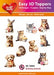 HEARTY CRAFTS EASY 3D TOPPERS BIRTHDAY ANIMALS - HC13941